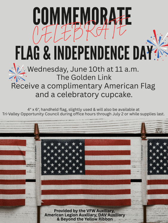 Local veteran groups join together to give away handheld flags ahead of Flag Day and Fourth of July celebrations