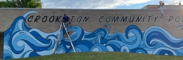 Crookston pool mural progress