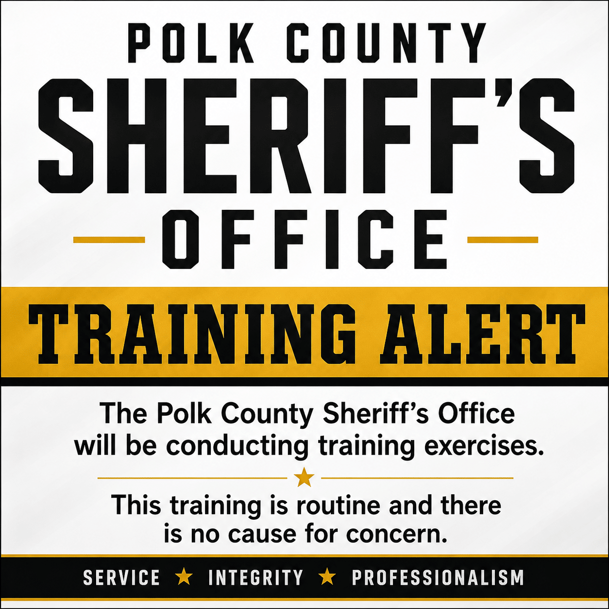 Polk County Sheriff’s Office conducting training at Win-E-Mac School August 4 & 5