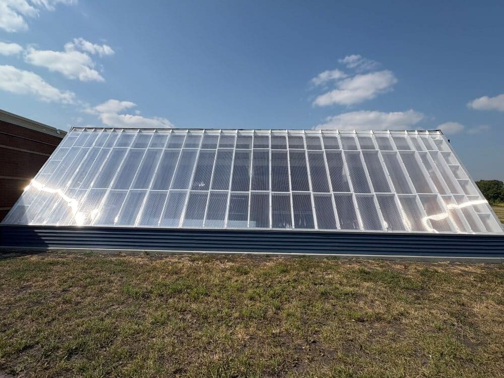 The Crookston High School greenhouse nears completion, as the project receives a $3,500 Whole Kids Garden grant