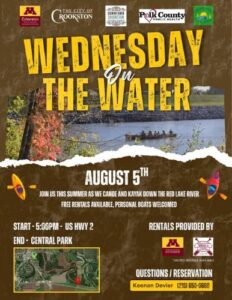 Crookston’s final Wednesday on the Water for 2026 to be held on August 5