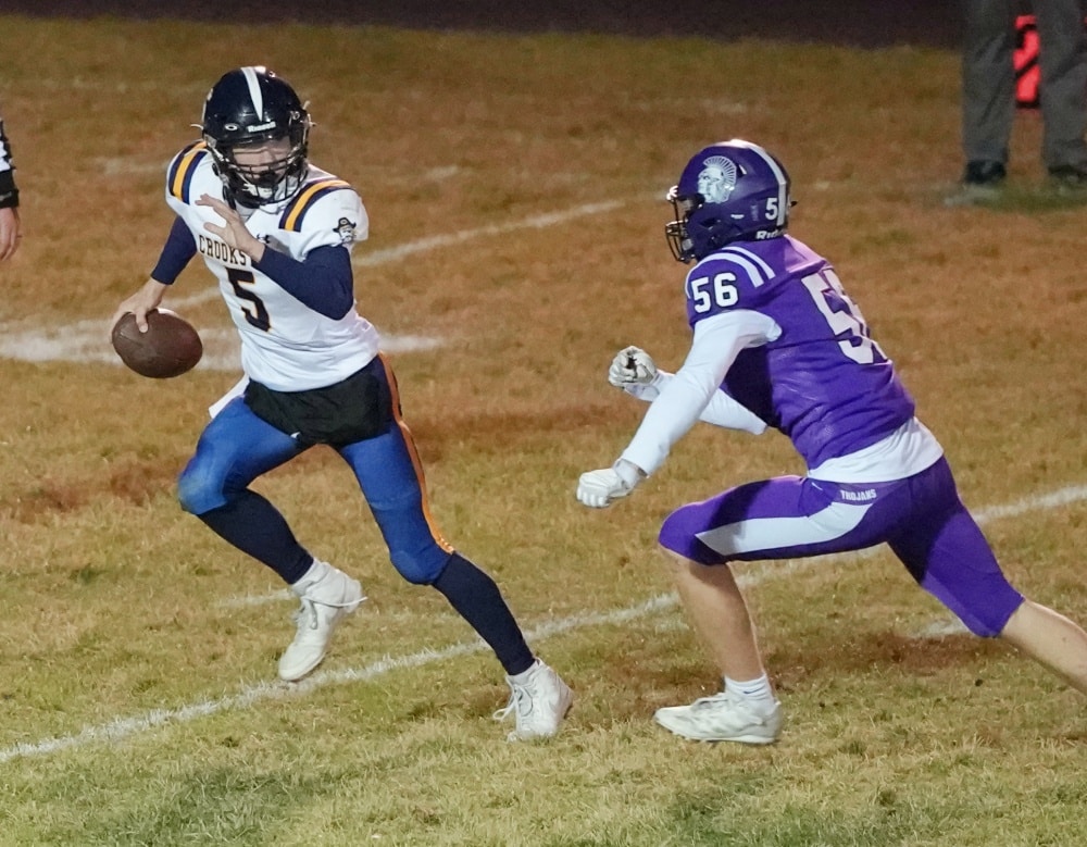 Barnesville scores early and often to beat Crookston Pirate Football in Section 8AA playoffs
