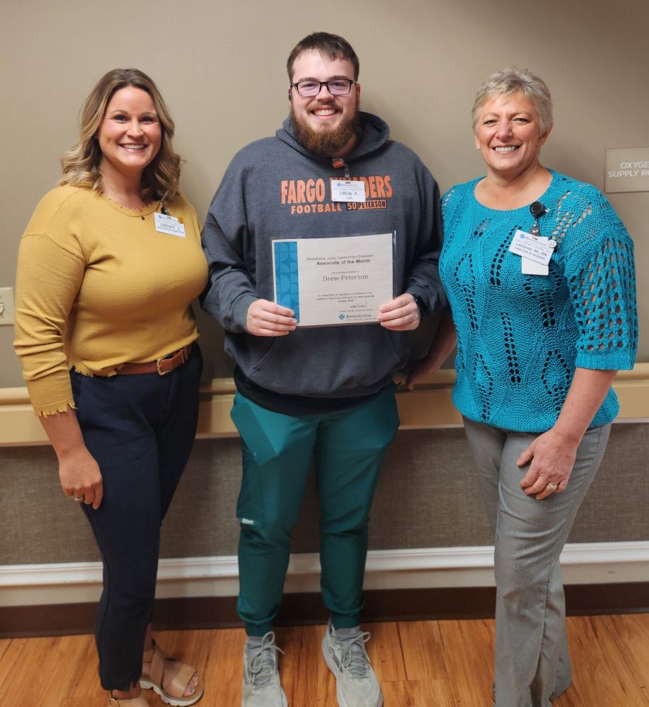Drew Peterson named October Associate of the Month at Benedictine Living Community-Crookston