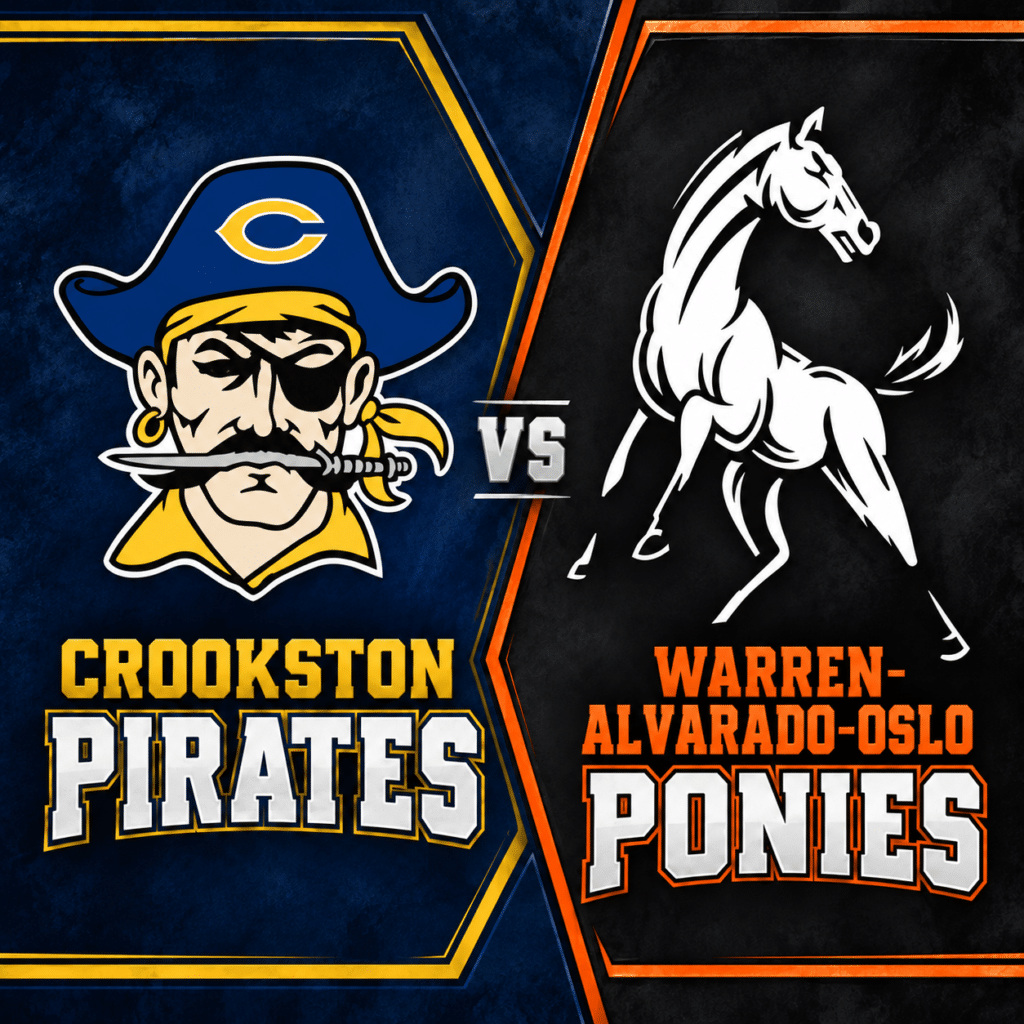 Crookston vs Ponies orange-black matchup