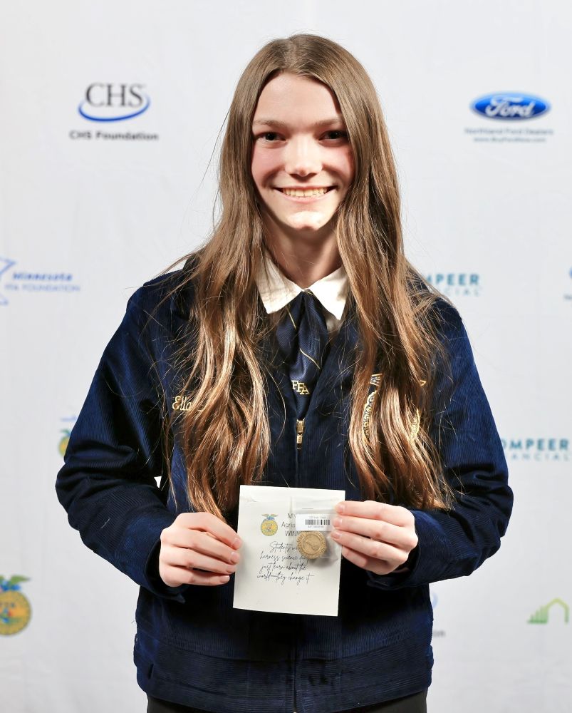 Crookston’s Ella Capistran selected as a national finalist for the food products and processing systems competition at the National FFA Agriscience Fair