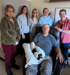 Crookston Leo Club and DAVA members visit veterans at the Villa