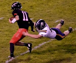 Ada-Borup-West Football scores on first six drives and blitzes their way to a win over Crookston